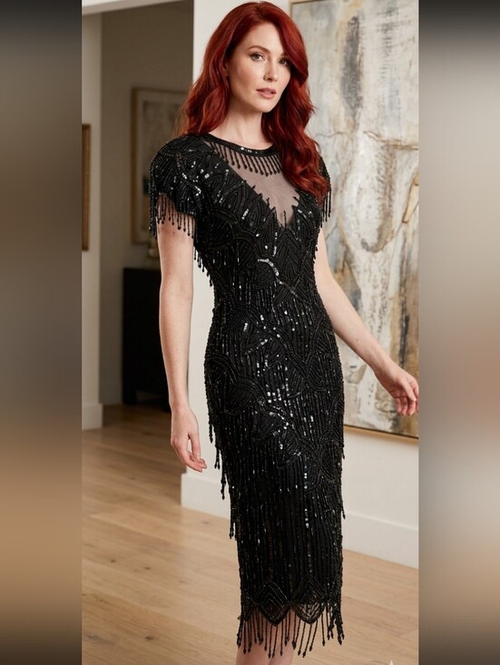 Laurence Kazar of New York Dresses & Skirts - Vintage Laurence Kazar Silk Beaded Coctail Dress